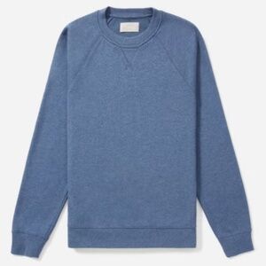 Everlane Blue Lightweight French Terry Crewneck in Large